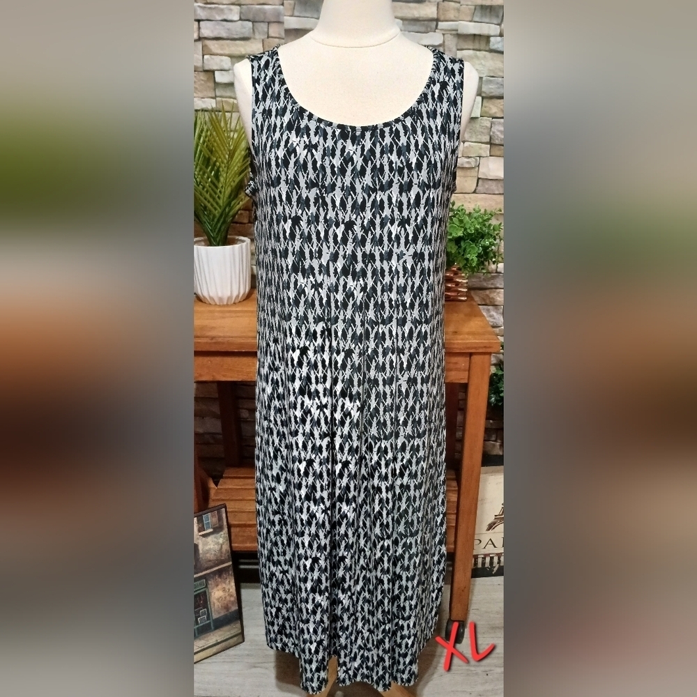 George XL‎ Womens Stretchy Maxi Dress Abstract Sleeveless